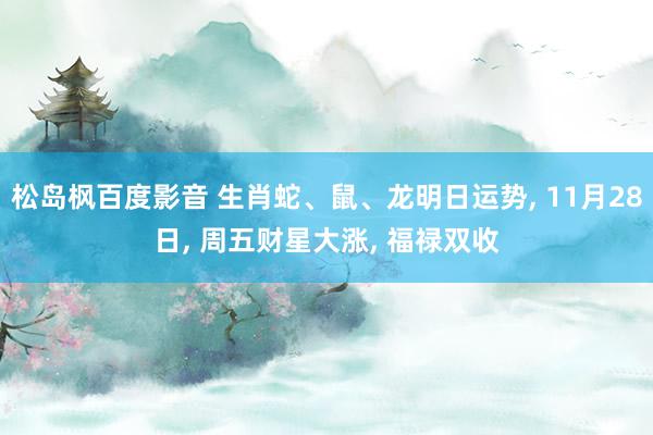 松岛枫百度影音 生肖蛇、鼠、龙明日运势， 11月28日， 周五财星大涨， 福禄双收